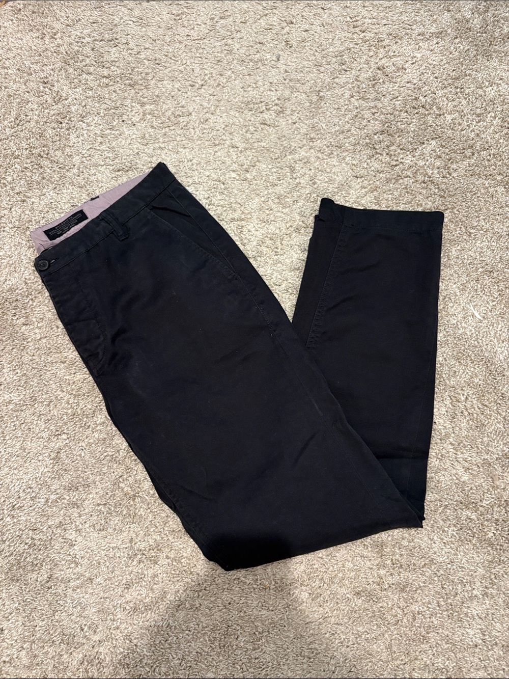 All Saints Black Men's Slim Chinos